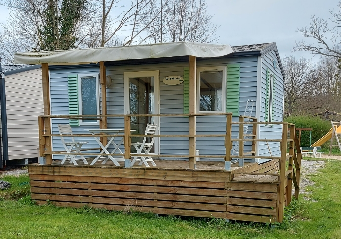 Vue du mobil-homes 2 chambres la Potentille des Marais